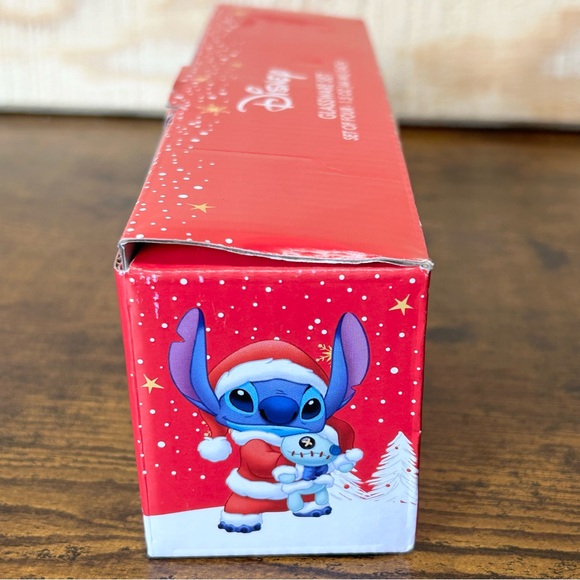 Disney Lilo & Stitch glassware set of four 1.5 oz shot display glasses Christmas - Picture 5 of 9